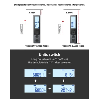 Mileseey 40M Blueteeth เครื่องวัดระยะเลเซอร์ช่วง Finder เครื่องมือวัด LCD ดิจิตอลความแม่นยําสูง ±0.2 มม.รองรับ CAD