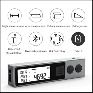 Mileseey 40M Blueteeth เครื่องวัดระยะเลเซอร์ช่วง Finder เครื่องมือวัด LCD ดิจิตอลความแม่นยําสูง ±0.2 มม.รองรับ CAD