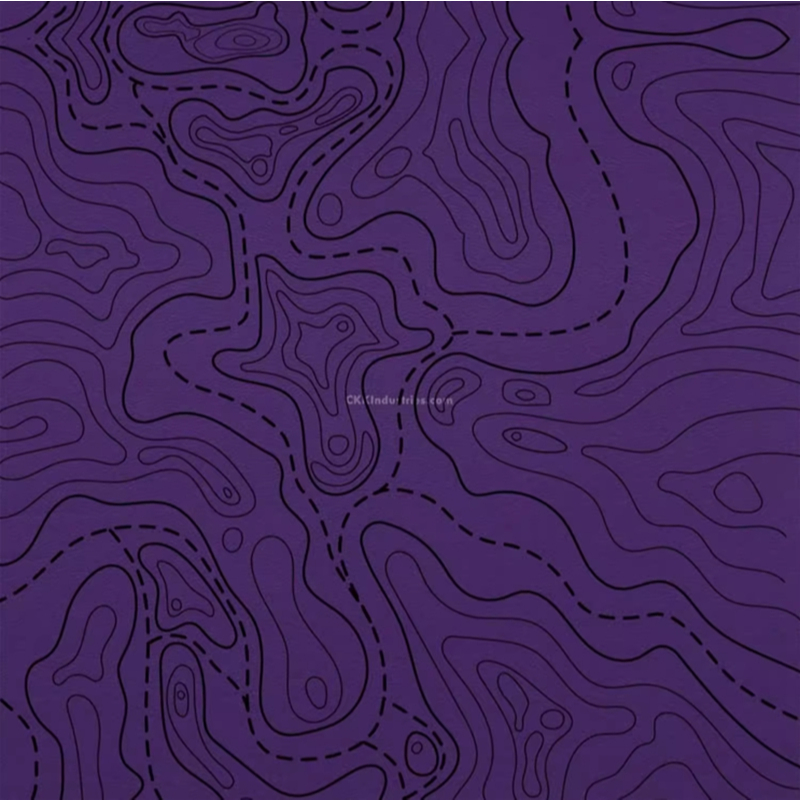 Kydex Sheet Thermoplastic รูปแบบแผนที่สีม่วงสําหรับปลอก DIY