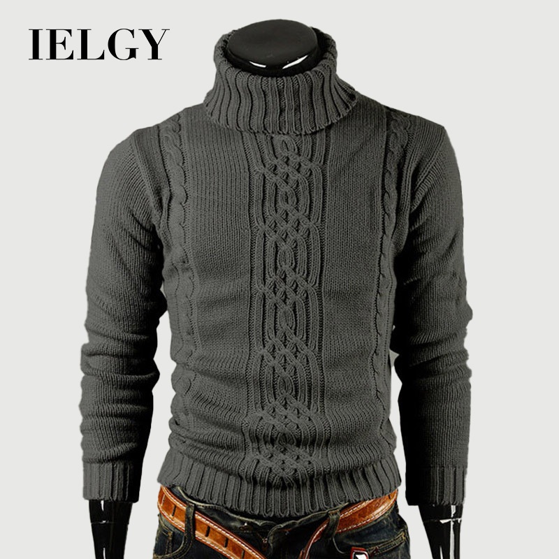 IELGY ใหม่ในยุโรปและอเมริกาผู้ชายหนาคอเต่าเสื้อกันหนาวแขนยาวเสื้ออบอุ่นผู้ชาย สูงสุด
