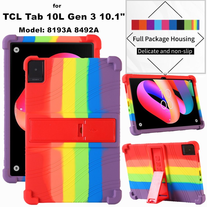 for TCL Tab 10L Gen3 Gen 3 8193A 8492A 10.1 Inch Tablet Case Super Shockproof Soft Silicone Protecti