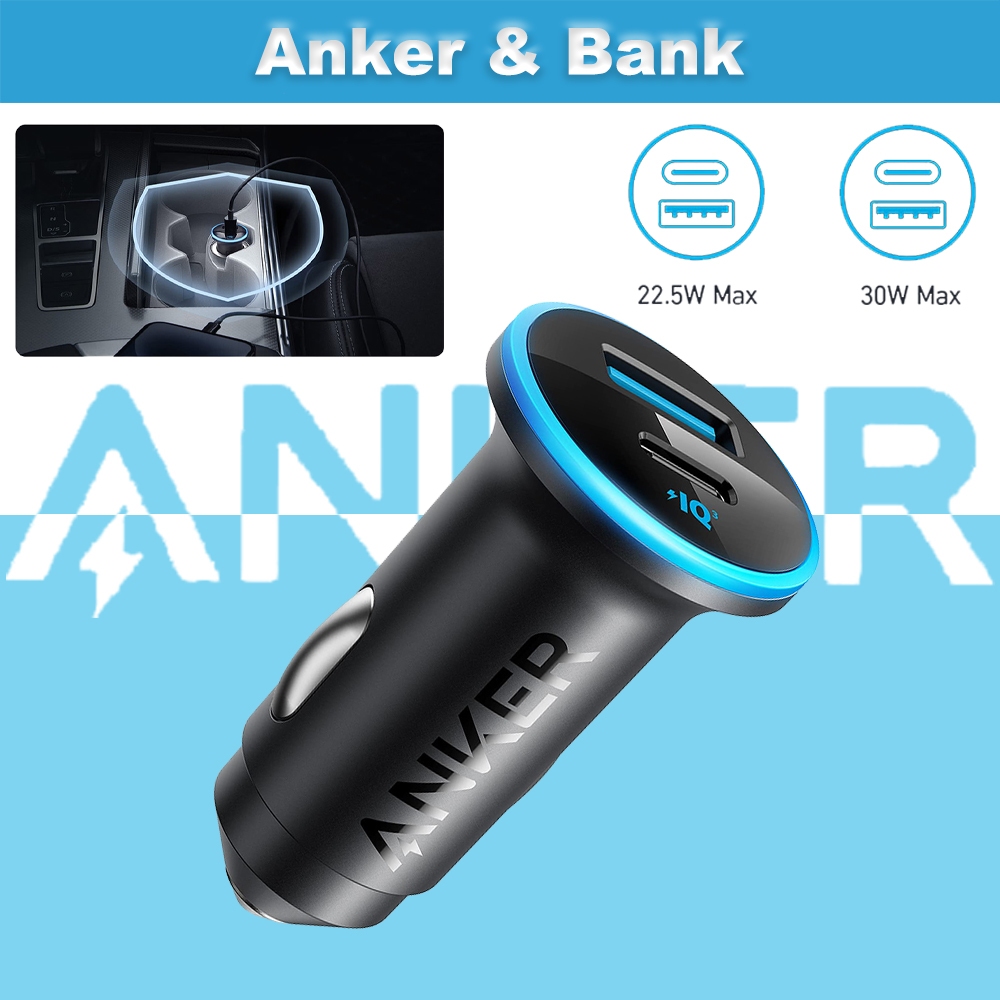 Anke r 323 ที่ชาร์จแบตในรถ เครื่องชาร์จ USB ที่จุดบุหรี่ 52.5W พร้อมการชาร์จอย่างรวดเร็ว 30W IQ 3.0
