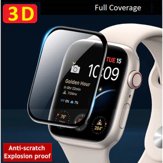 ฟิล์มกระจกนิรภัยกันรอยหน้าจอ 3D แบบโค้ง เต็มจอ สําหรับ Watch Series11, 10 9 8 7 6 5 4 3 2 1 SE SE2 Ultra Ultra 2 ขนาด 45/41/38/42 มม. 40 มม. 44 มม. Compatible for iwatch ฟิล์ม