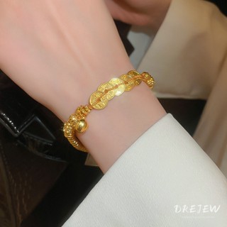 เดรช ทรายทองบดเงินทองแดงเหรียญสร้อยข้อมือมะระใหม่ย้อนยุคแสงห…