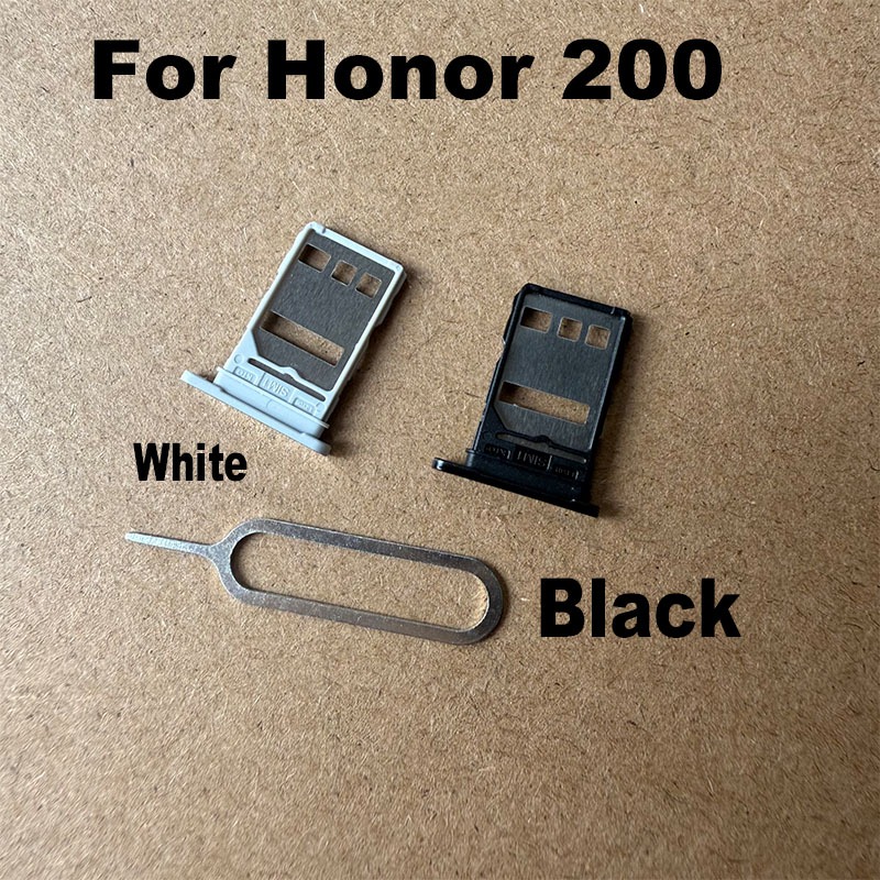 ใหม่สําหรับ Huawei Honor 200 ซิมการ์ดถาดผู้ถือซ็อกเก็ตอะแดปเตอร์เชื่อมต่ออะไหล่ซ่อมเปลี่ยน ELI-AN00 
