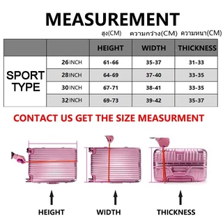 กันน้ํา ผ้าคลุมกระเป๋าเดินทาง PVC สำหรับทรง trunk ขนาด 26นิ้ว 30นิ้ว 28 32นิ้ว