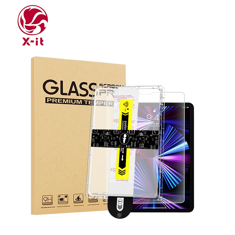 X-it ป้องกันหน้าจอสําหรับ iPad Gen 12/11/10/9/8/7/6/5 (A16) air 8/7/6/5/4/3/2/1 m2 m3 m4 pro 13/11 M4/M5 12.9 10.9 9.7 กระจกนิรภัย, Ultra ใส กันรอย เคส Friendly