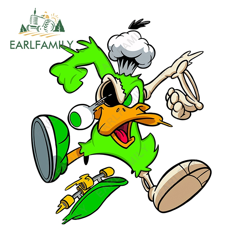 Earlfamily 13 ซม.Zombie Donald Duck การ์ตูนรถสติกเกอร์กันชนกระจกรถจักรยานยนต์ Occlusion Scratch ไวนิล Decal แฟชั่นกันน้ําป้ายรถ ราคา ถูกที่สุด ดีลบีเคเค แกลเลอรีภาพที่ 9