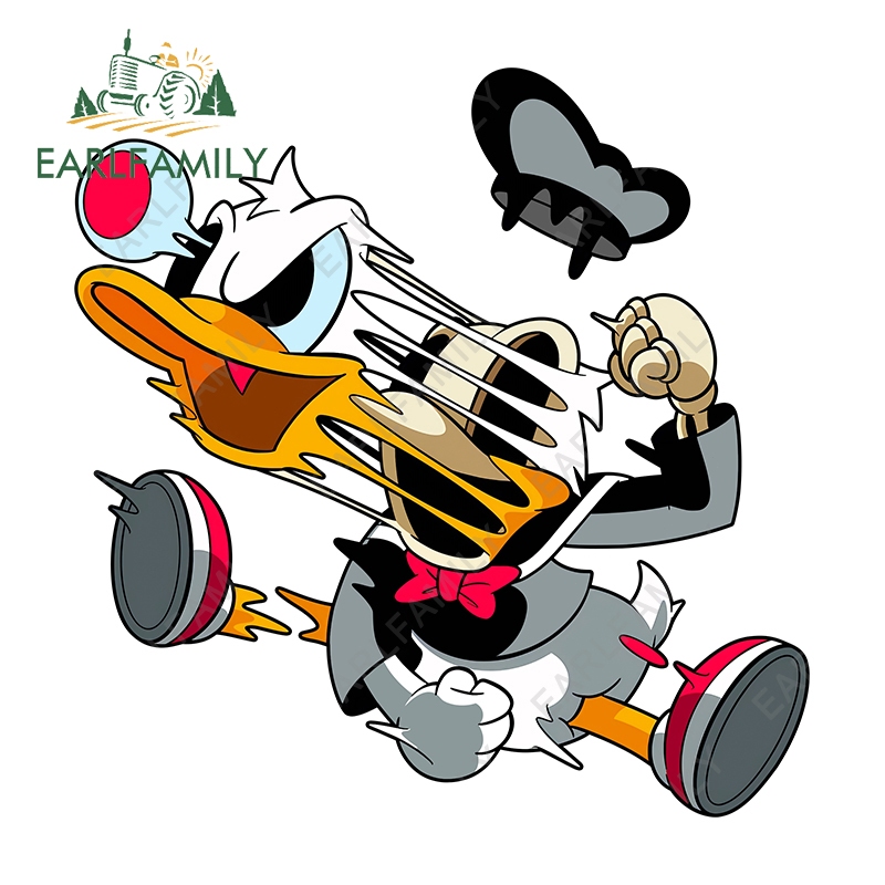 Earlfamily 13 ซม.Zombie Donald Duck การ์ตูนรถสติกเกอร์กันชนกระจกรถจักรยานยนต์ Occlusion Scratch ไวนิล Decal แฟชั่นกันน้ําป้ายรถ ราคา ถูกที่สุด ดีลบีเคเค แกลเลอรีภาพที่ 7