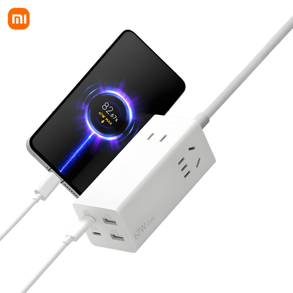 ซ็อกเก็ตชาร์จเร็วแบบตั้งโต๊ะ Xiaomi 67W รองรับ PD3.0/2.0, QC3.0/2.0, FCP, AFC, iOS 2.4A, BC1.2