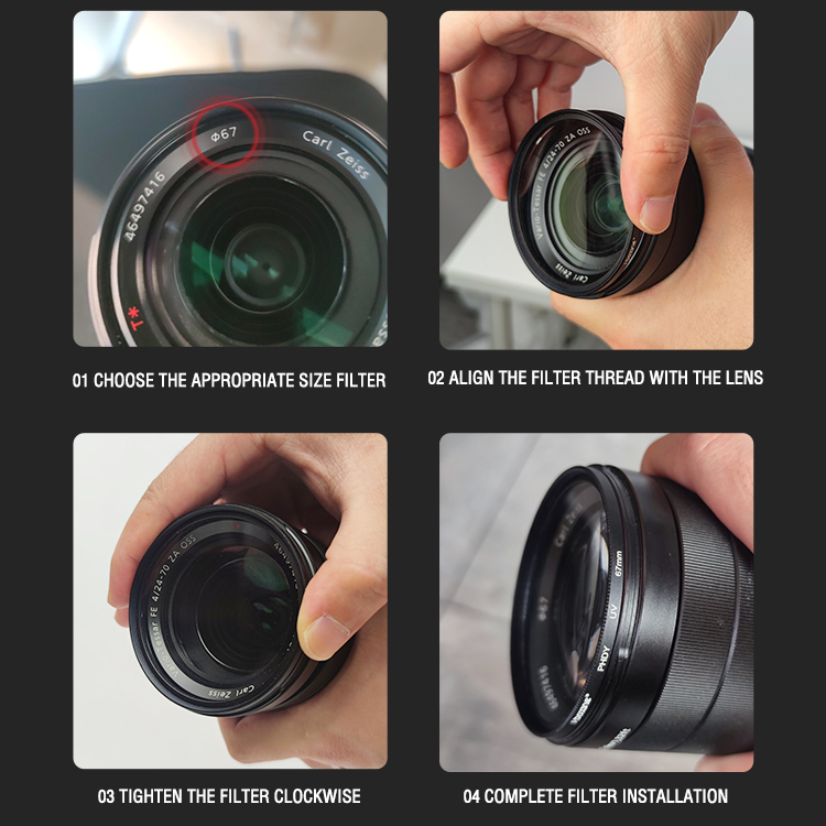 【STAR FILTER】ZOMEI series lens Star Line Star Filter lens 4/6/8 สำหรับกล้อง DSLR หลายเคลือบ ฟิลเตอร์ camera filters accessories cpl lens filter nd filter uv filter variable ตัวกรองดาว Star Line