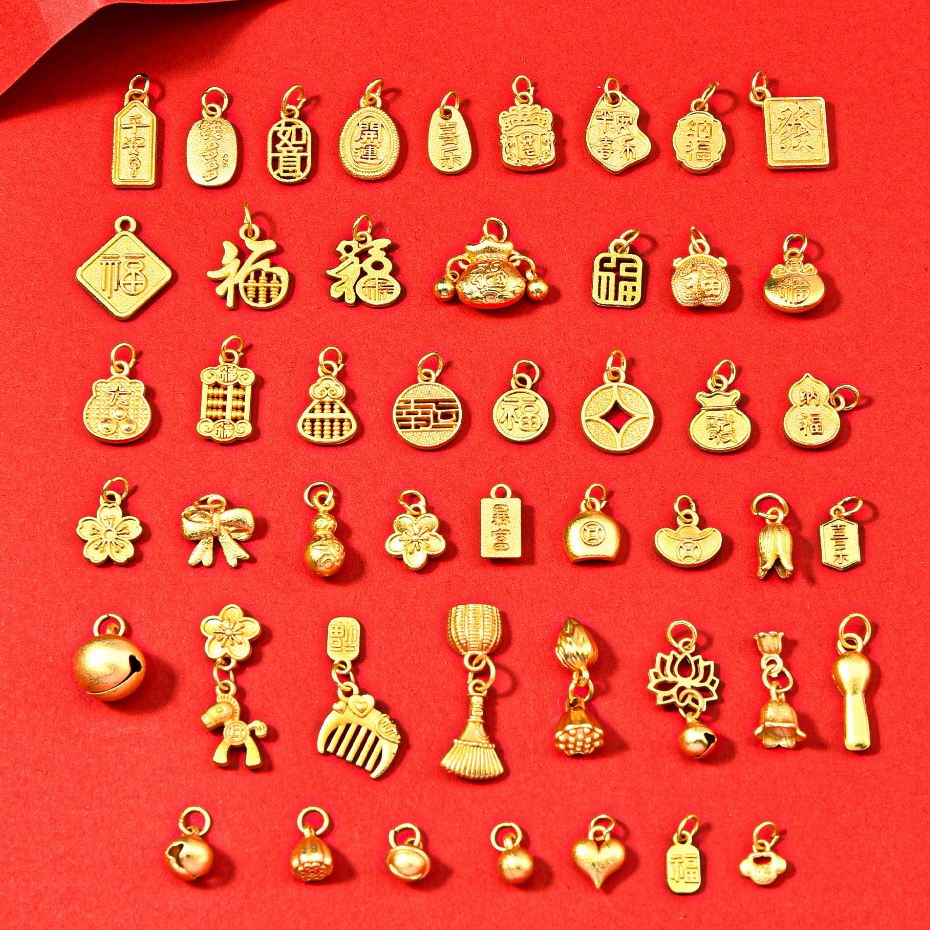 2ชิ้นทรายทองรักษาสีทองแท้โชคดีโชคลาภจี้สําหรับทําเองสร้อยข้อมือสร้อยคออุปกรณ์เสริม