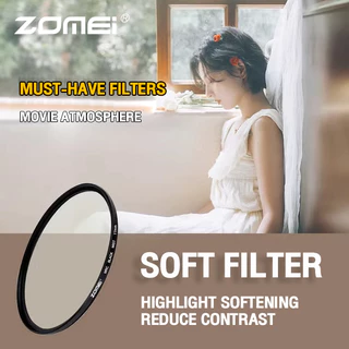 【การแพร่กระจายสีดำ】เลนส์ซีรีส์ ZOMEI Black diffusion filter lens เพิ่มความนุ่มนวลของไฮไลท์และลดความคมชัด Soft Filter filter camera filters accessories cpl lens filter