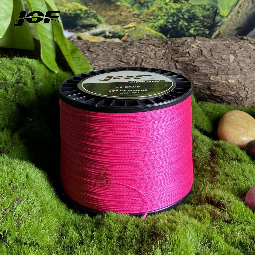 Jof 4 Strands สายตกปลาถัก Multifilament 300M 500m 1000M ปลาคาร์พตกปลาญี่ปุ่น Braided Wire อุปกรณ์ตกปลา PE Line 0.4#-8.0#
