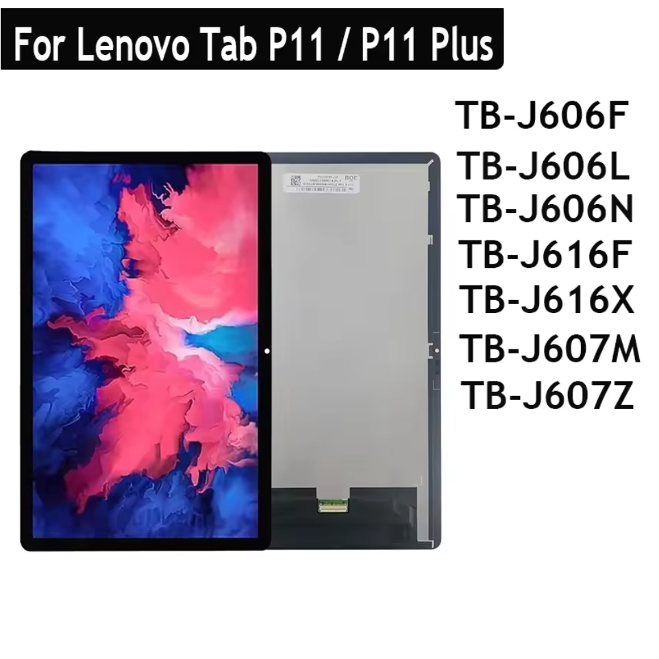 แท็บเล็ต LCD สําหรับ Lenovo Tab P11 / P11 Plus TB-J606F TB-J606L TB-J606 TB-J616 TB-J607 จอแสดงผล LCD Touch Screen Digitizer Assembly