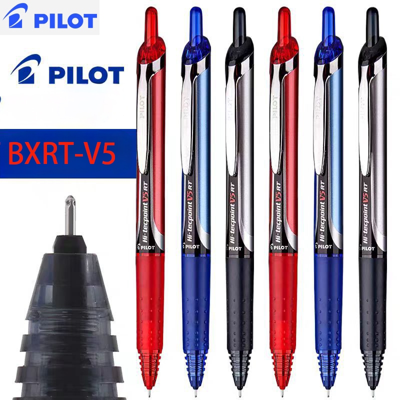 Japan Pilot BXRT-V5 กดปากกาเจลนักเรียน 0.5 มม.สอบเฉพาะปากกาสีดํา Hi-Tecpoint V5 RT