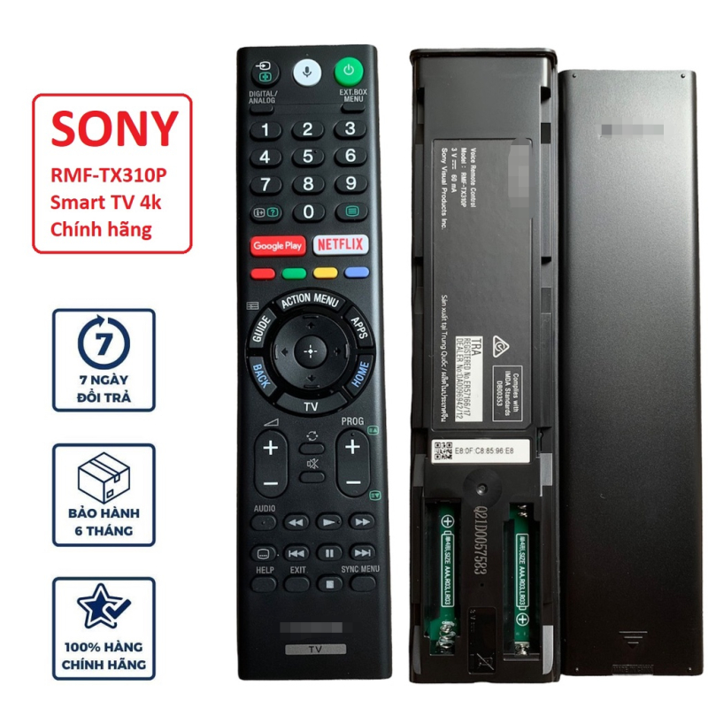 ใหม่ RMF-TX310P เสียงทีวีรีโมทคอนโทรลสําหรับ Sony สมาร์ททีวี KD-65A8G KD-75X8000G KDL-43W800F KD-49X