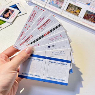 5ชิ้นย้อนกลับฟิล์มกรอบคลิปขอบสติ๊กเกอร์ตกแต่งบัตรภาพที่คั่นย…