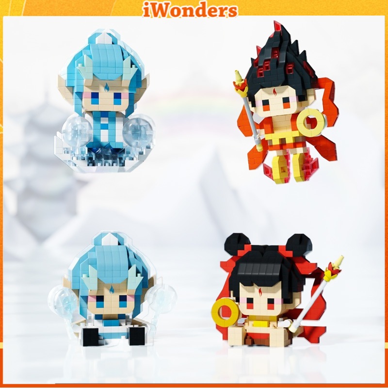 Mekansm 2025 Nezha Ao Bing Shen Gongbao รูปการ์ตูนบล็อกตัวต่ออินเทรนด์ DIY ตกแต่งโต๊ะของเล่นสร้างสรรค์สําหรับเด็กผู้ชาย, เด็กผู้หญิง, ของขวัญตํานานจีน