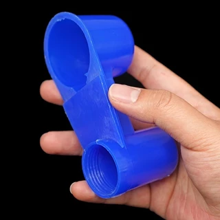 1 Pc Bird น้ําดื่ม Double Cup Birds ชาม Waterer อัตโนมัติ สีขาว/น้ําเงิน