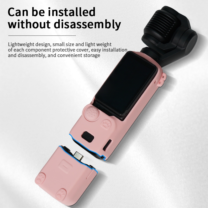ฝาครอบป้องกันซิลิโคนสําหรับ DJI OSMO Pocket 3 Protector Shell Case สําหรับกล้อง Pocket 3 Action
