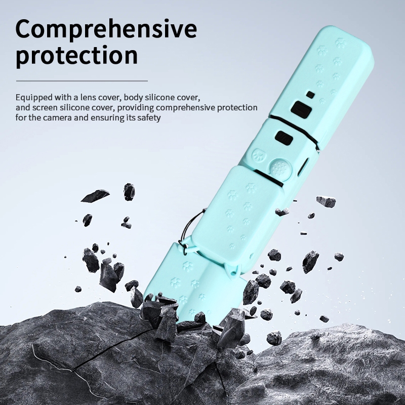 ฝาครอบป้องกันซิลิโคนสําหรับ DJI OSMO Pocket 3 Protector Shell Case สําหรับกล้อง Pocket 3 Action