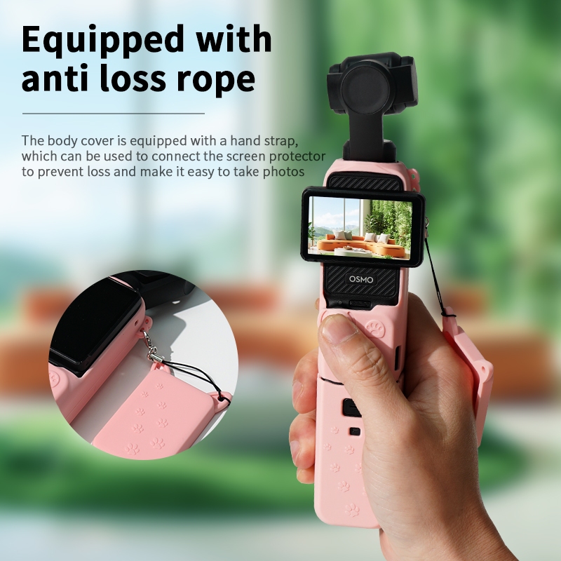 ฝาครอบป้องกันซิลิโคนสําหรับ DJI OSMO Pocket 3 Protector Shell Case สําหรับกล้อง Pocket 3 Action