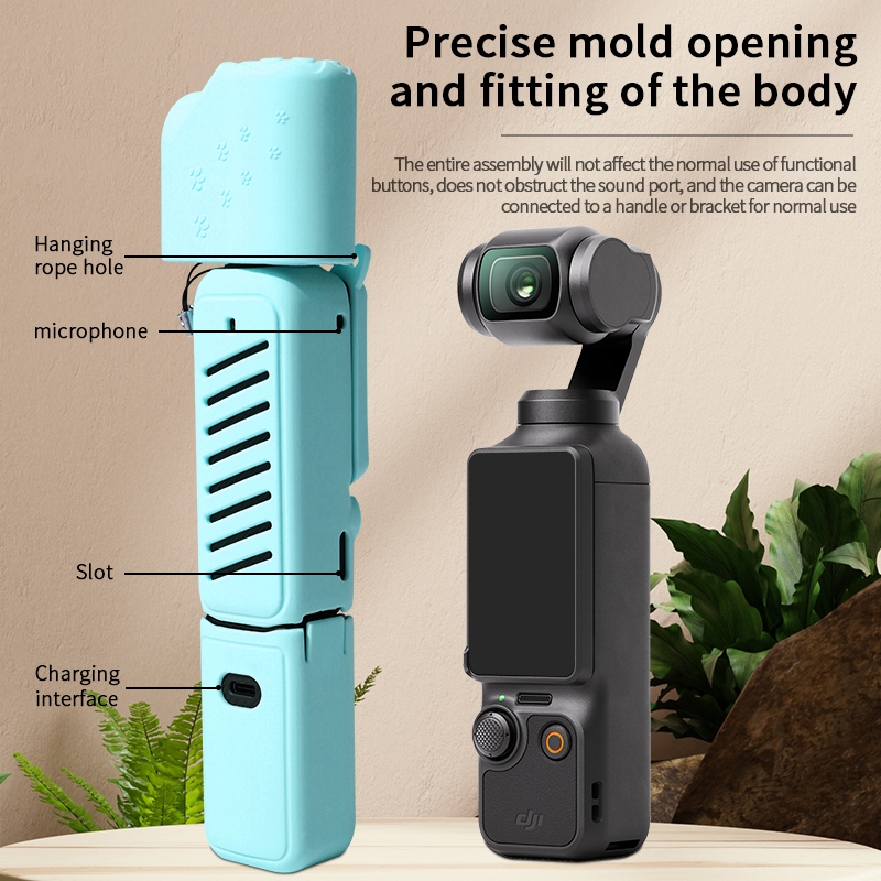 ฝาครอบป้องกันซิลิโคนสําหรับ DJI OSMO Pocket 3 Protector Shell Case สําหรับกล้อง Pocket 3 Action