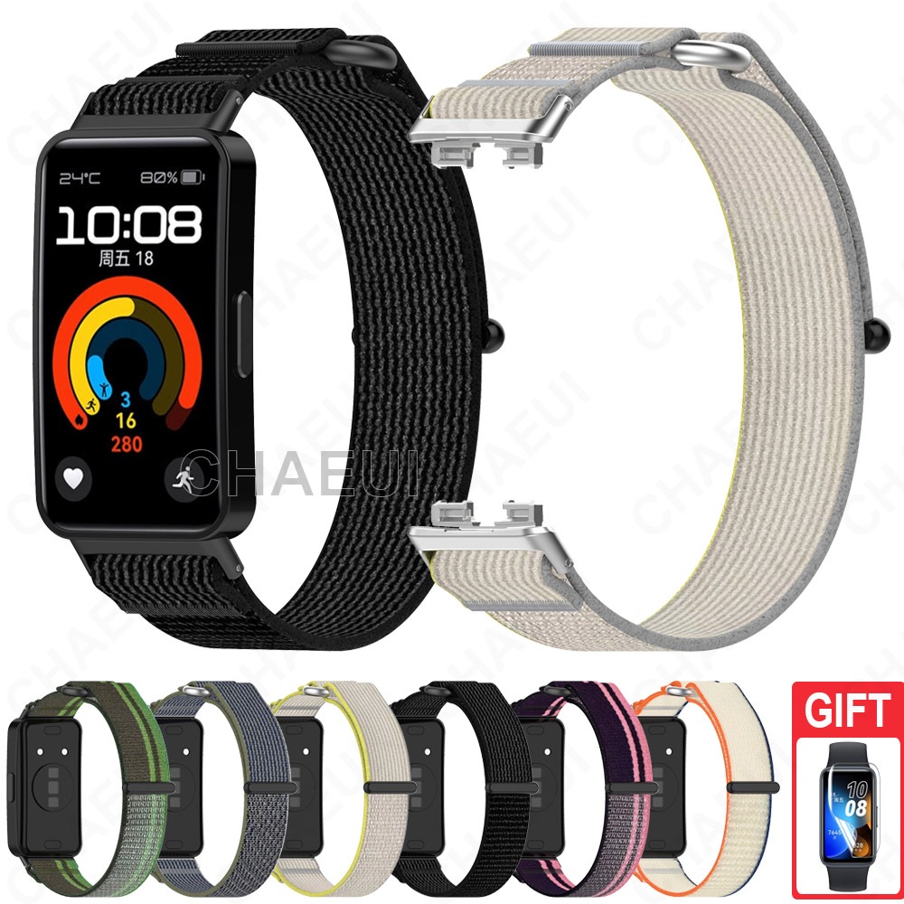 สายรัดไนลอนสร้อยข้อมือทอสายนาฬิกาข้อมืออุปกรณ์เสริมสําหรับ Huawei Band 10 9 8