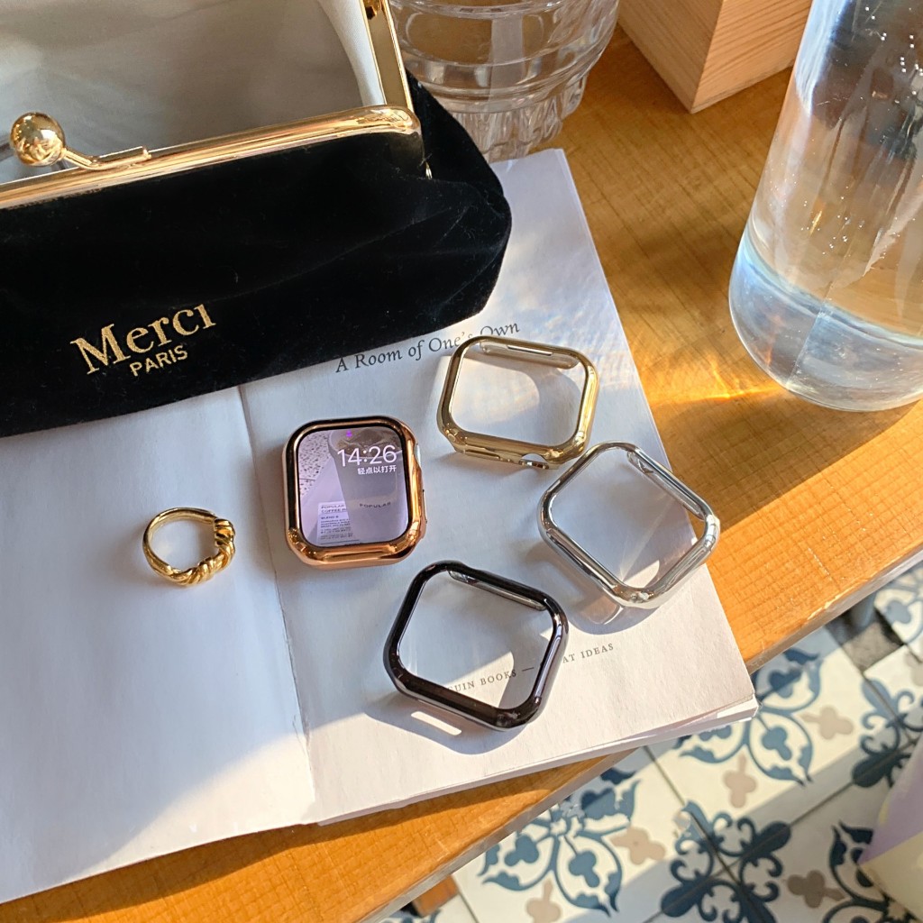Hollow Electroplating สําหรับ Apple Watch Series 10 9 8 7 6 SE 5 4 1 2 3 Ultra/Ultra 2 สําหรับ i-Watch 46 มม.49 มม.45 มม.40 มม.44 มม.41 มม.38 มม.42 มม.นาฬิกาฝาครอบกันชน ราคา ถูกที่สุด ดีลบีเคเค แกลเลอรีภาพที่ 2