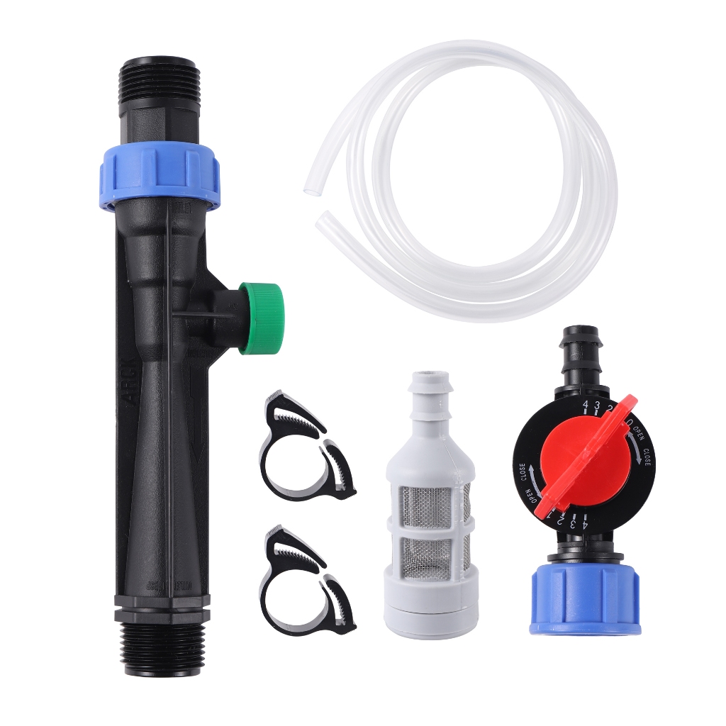 ระบบการเจริญพันธุ์ Venturi อัตโนมัติ 1 "/1.5 "/2" ด้ายชายปุ๋ยหัวฉีดสวนชลประทาน Fitting