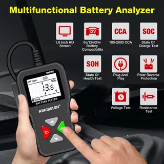 Bm550 เครื่องทดสอบแบตเตอรี่รถยนต์ 6V 12V 24V 100-2000 CCA 2Ah-220Ah ระบบแบตเตอรี่ตรวจจับเครื่องวิเคราะห์แบตเตอรี่รถยนต์เครื่องมือ PK KW208