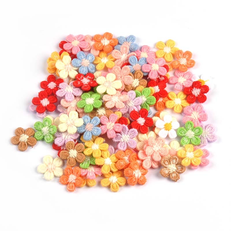 30 ชิ้น 16 มม.ผสมสีดอกไม้ Appliqued ลูกไม้สําหรับ DIY หัตถกรรมอุปกรณ์เย็บผ้า Handmade วัสดุงานแต่งงานอุปกรณ์ตกแต่งบ้าน CP3781