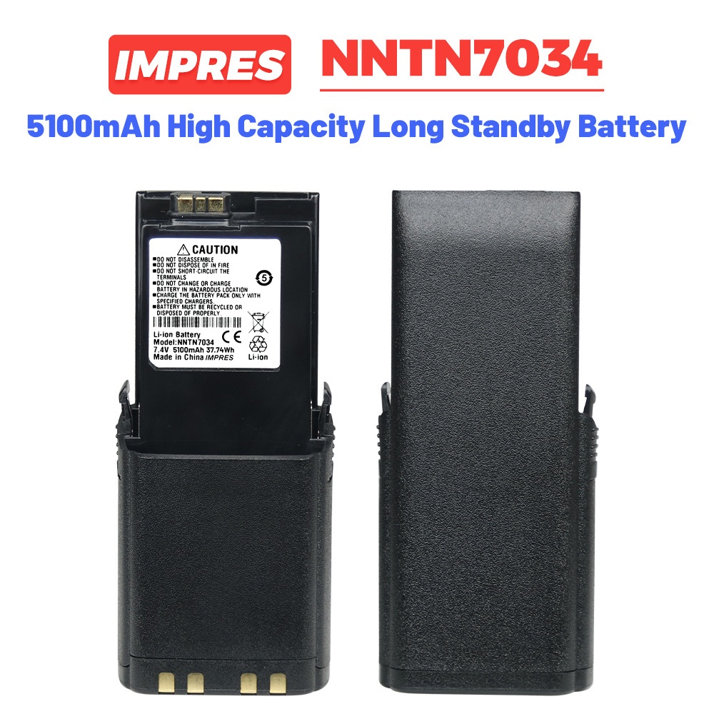DC-1697.4V 5100mah ความจุสูง NTN7034 IMPRES แบตเตอรี่สําหรับ APX6000 APX7000 APX6000X7000XE APX7000X