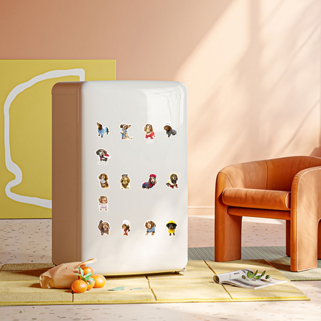 ตลก 50 ชิ้นน่ารักดัชชุนสติกเกอร์สุนัขสําหรับเคสโทรศัพท์สเก็ตบอร์ดรถสติกเกอร์ Graffiti กันน้ําสร้างสรรค์เด็ก DIY - รูปที่ 7