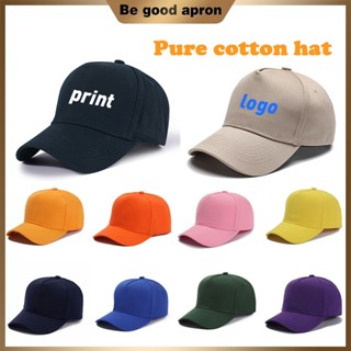 หมวกเบสบอลผ้าฝ้ายแท้ ชื่อโลโก้ที่กําหนดเอง หมวกปากเป็ดแบบปรั…