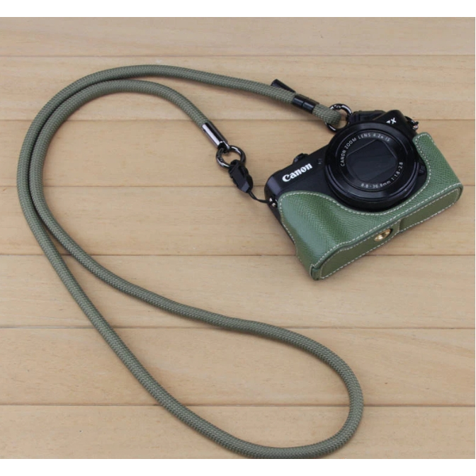 เหมาะสําหรับ Canon G7X2 เคสป้องกัน G7X3 กรณี g7x Mark ii iii กระเป๋ากล้องครึ่งกรณีโดยเฉพาะ