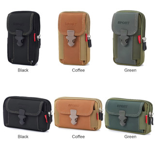 [CRD] กระเป๋าคาดเอวผ้าใบกลางแจ้ง Sport Casual Men Phone Purs…