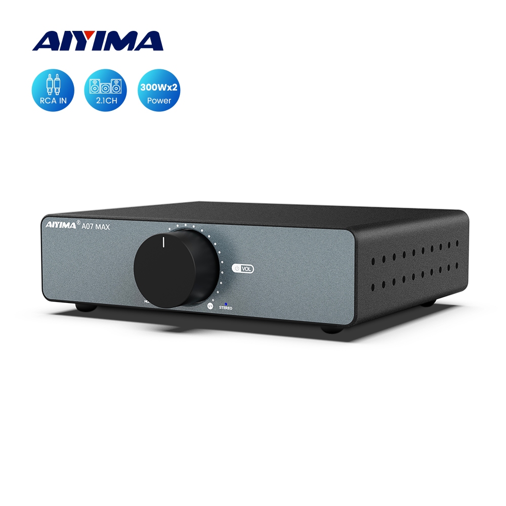 Aiyima A07 MAX TPA3255 เครื่องขยายเสียง 2.0 สเตอริโอ Amplify 300Wx2 PBTL Mono เครื่องขยายเสียง 600W 