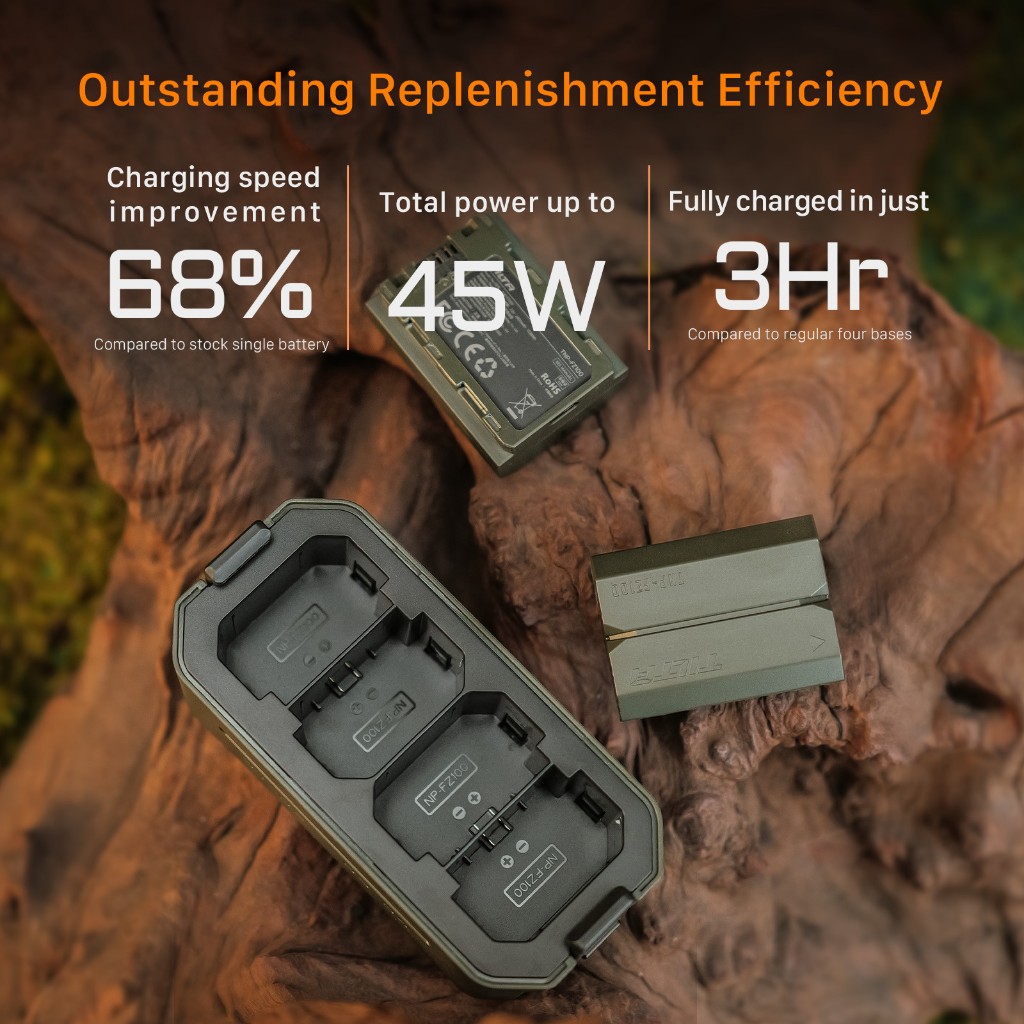 TILTA แบตเตอรี่กล้อง NP-FZ100 / NP-W235 / DMW-BLK22 / EN-EL15 / LP-E6 แบตเตอรี่กล้องดิจิตอล Charger สําหรับกล้อง Sony a7m4 a7c2 ZV-E1 a6000 - รูปที่ 5