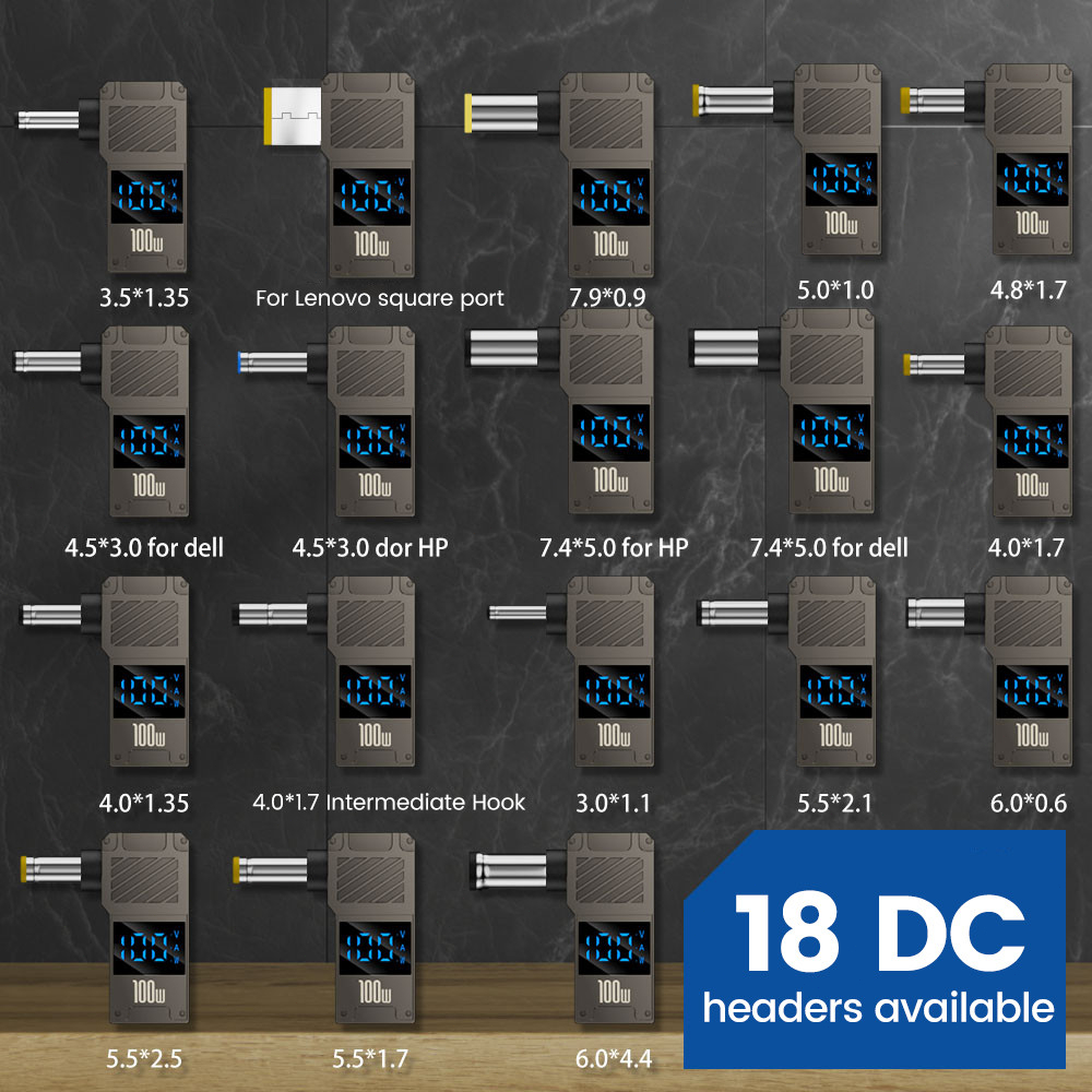 100w USB Type C ถึง DC Fast Charging Adapter Plug Connector Universal Digital USB C แล็ปท็อปชาร์จ Converter สําหรับ Dell Hp Lenovo