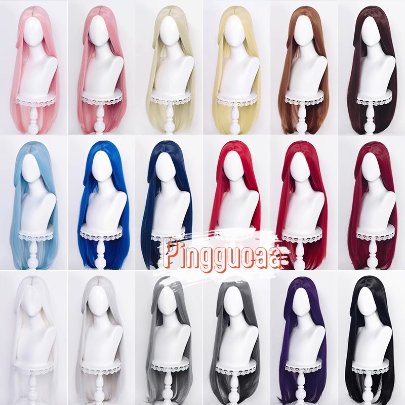 【Manmei】Women 100cm Universal Long Straight Centre Parting Cosplay Wig Heat Resistant Synthetic Hair