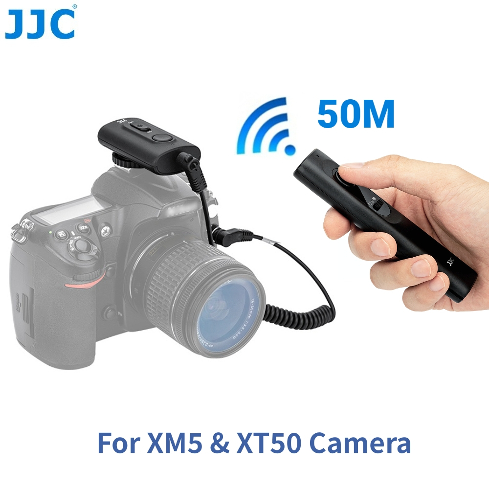 JJC รีโมทกล้อง 50M สายลั่นชัตเตอร์แบบแท่งควบคุมระยะไกลไร้สาย Fujifilm X-E5 X-M5 X-T50 XE5 XM5 XT50 &