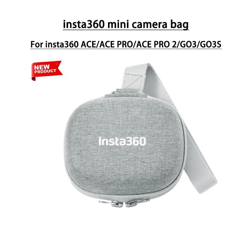【ร้านไทย】Original Insta360 Ace/Ace/Ace Pro 2/GO3/GO 3S Mini Carry Case กระเป๋าถือ Harshell กระเป๋าสําหรับ Insta360 Ace Pro 2/ Ace GO 3S Original อุปกรณ์เสริม