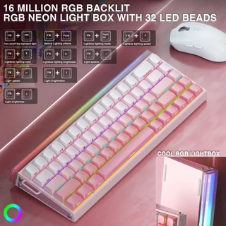 Aula HERO 68HE Magnetic RT Mechanical Keyboard 68Keys 8Khz คีย์บอร์ดพุดดิ้ง RGB แบบมีสาย Fast Trigger Hot Swappable Magnetic Switch