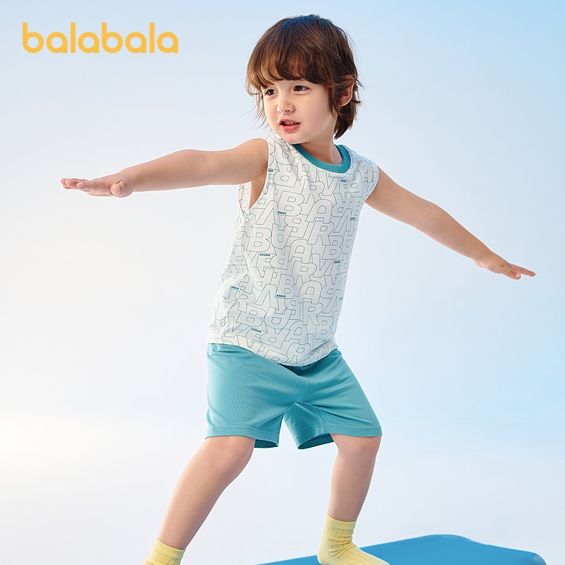Balabala baby Home ชุดบอดี้สูทชุดป้องกันยุงชุดนอนชุดนอนชุดสบายสําหรับเด็ก