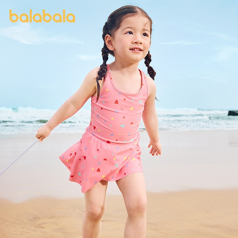 Balabala ชุดว่ายน้ําเด็ก Quick-Drying ครีมกันแดดสําหรับเด็กผู้หญิง 2025 แฟชั่นฤดูร้อนใหม่