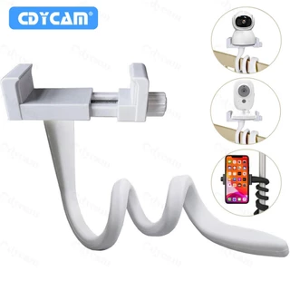 Universal Baby Monitor Holder ขาตั้งกล้องเด็กซิลิคอนยืดหยุ่นสีขาวยาว, กล้อง IP ที่อุดมคติ Mount Hole-Free Cradle Rod