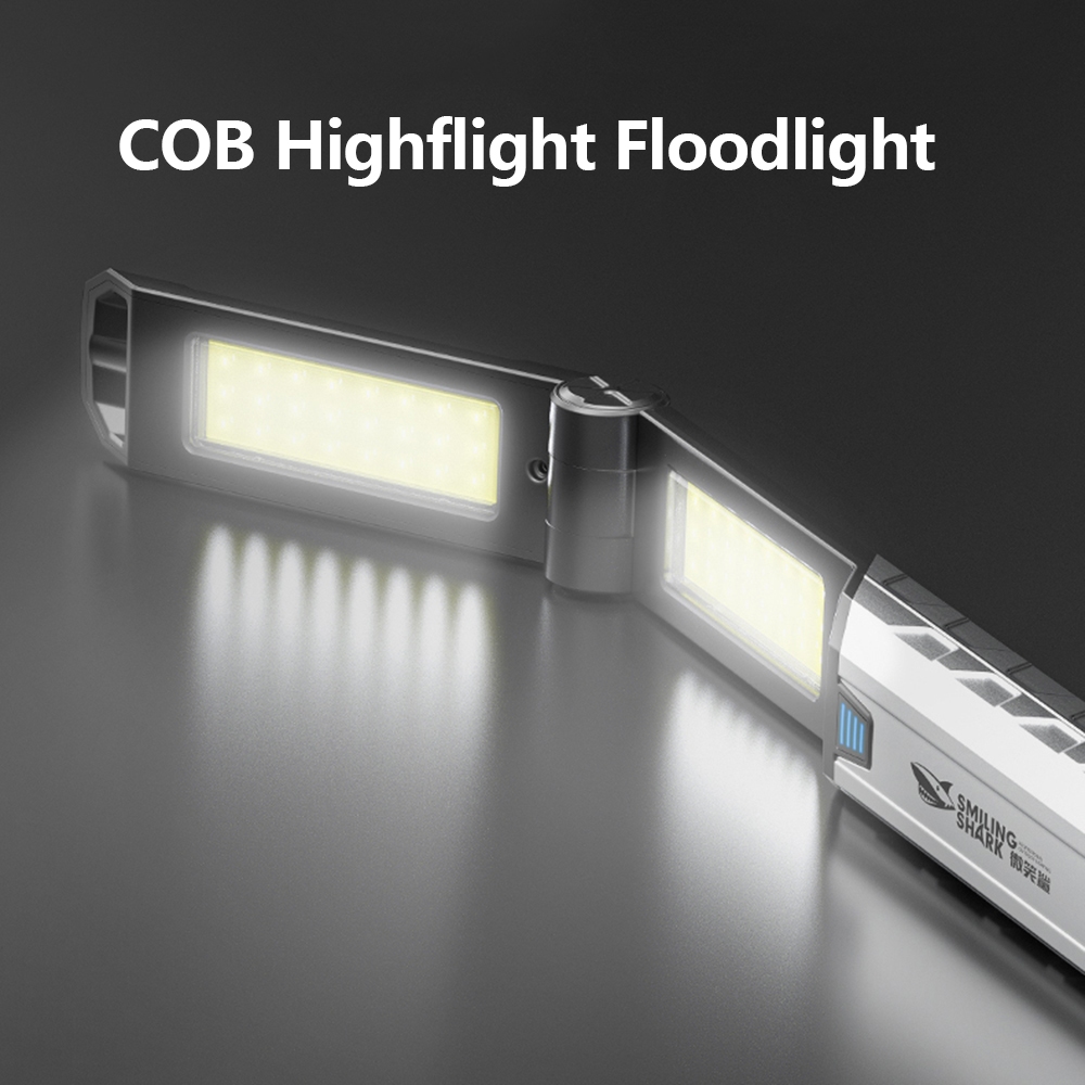 Smilingshark GZ5166 ไฟทำงาน COB ไฟฉาย USB ชาร์จไฟทํางานไฟฉายแม่เหล็กแบบพกพาสําหรับตั้งแคมป์เดินป่าซ่อมรถยนต์ — صورة 3