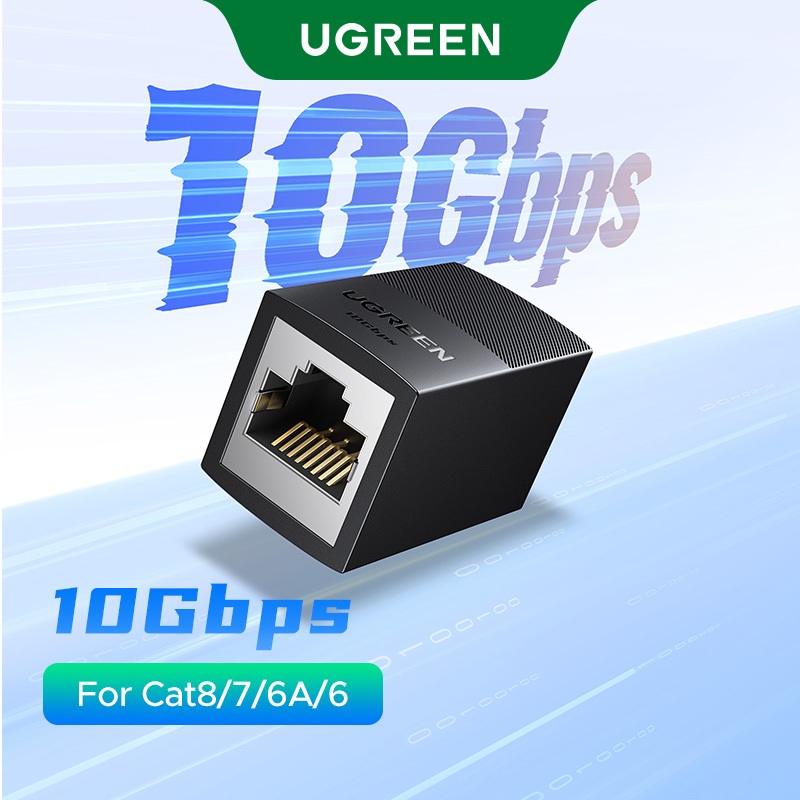 Ugreen 10Gbps RJ45 Ethernet Connector สําหรับแมว 8/7/6A/6/5E/5 สายอีเธอร์เน็ตสําหรับคอมพิวเตอร์/สวิต
